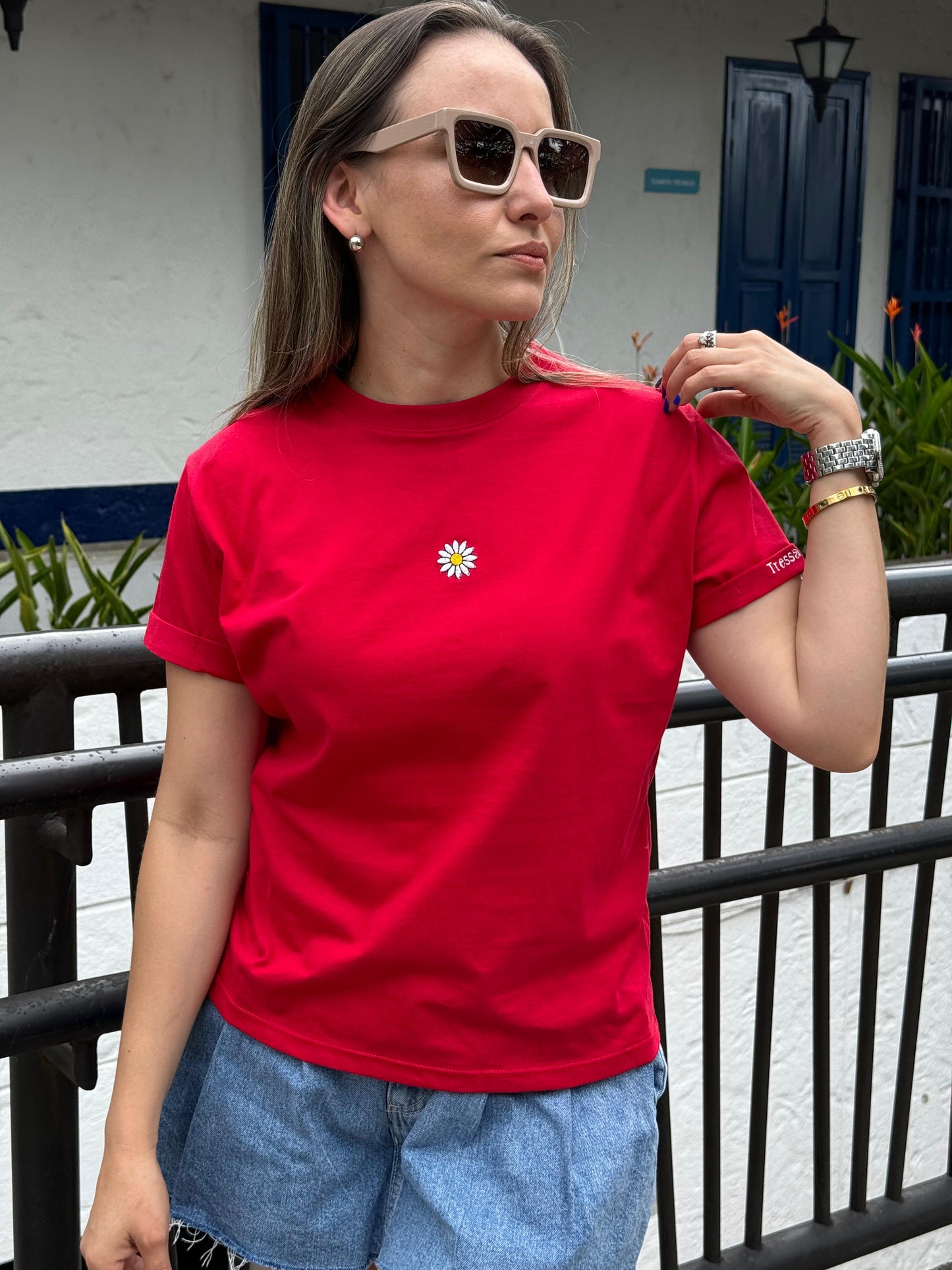 CAMISETA BORDADA A MAQUINA MARGARITA