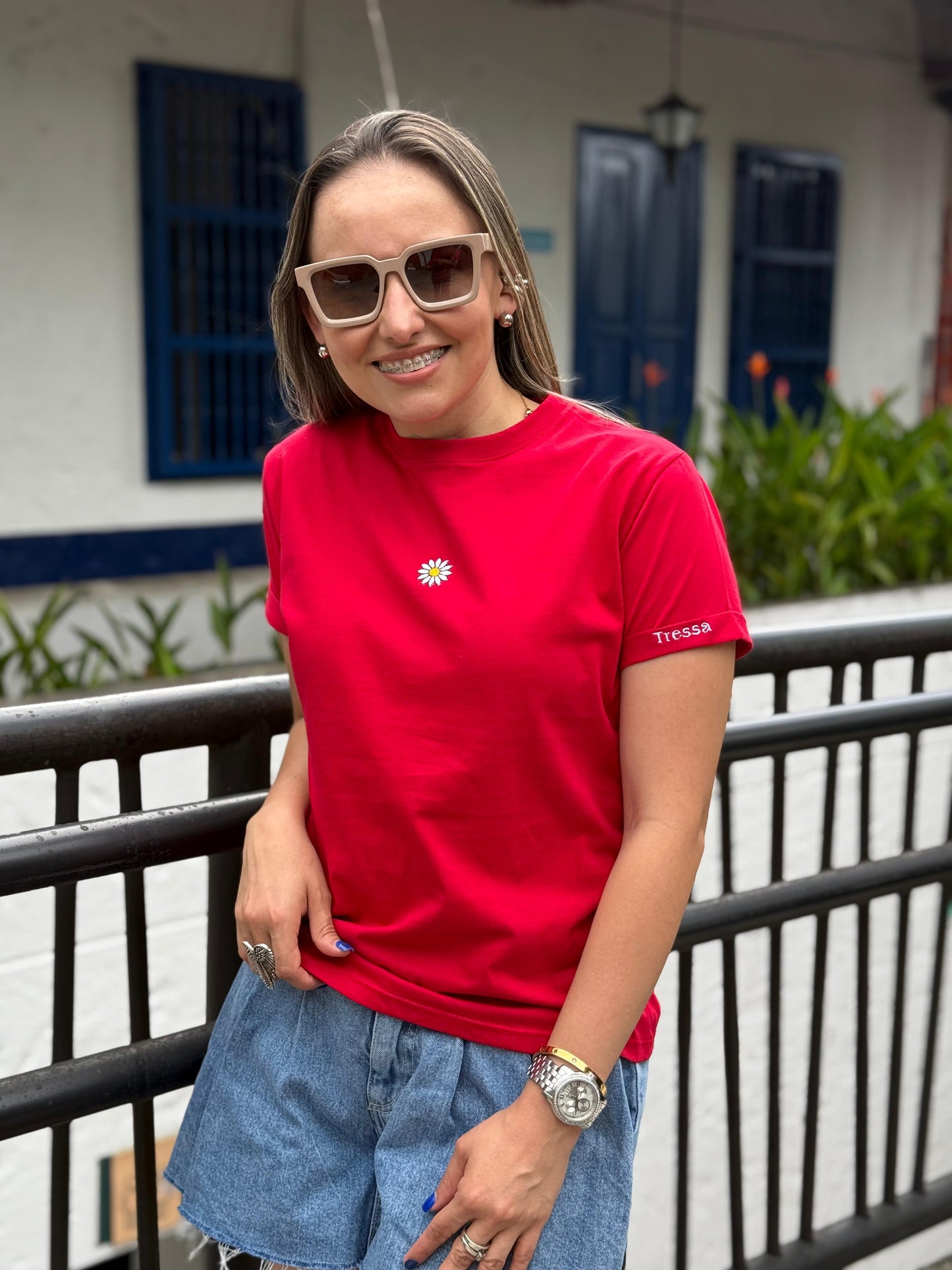 CAMISETA BORDADA A MAQUINA MARGARITA