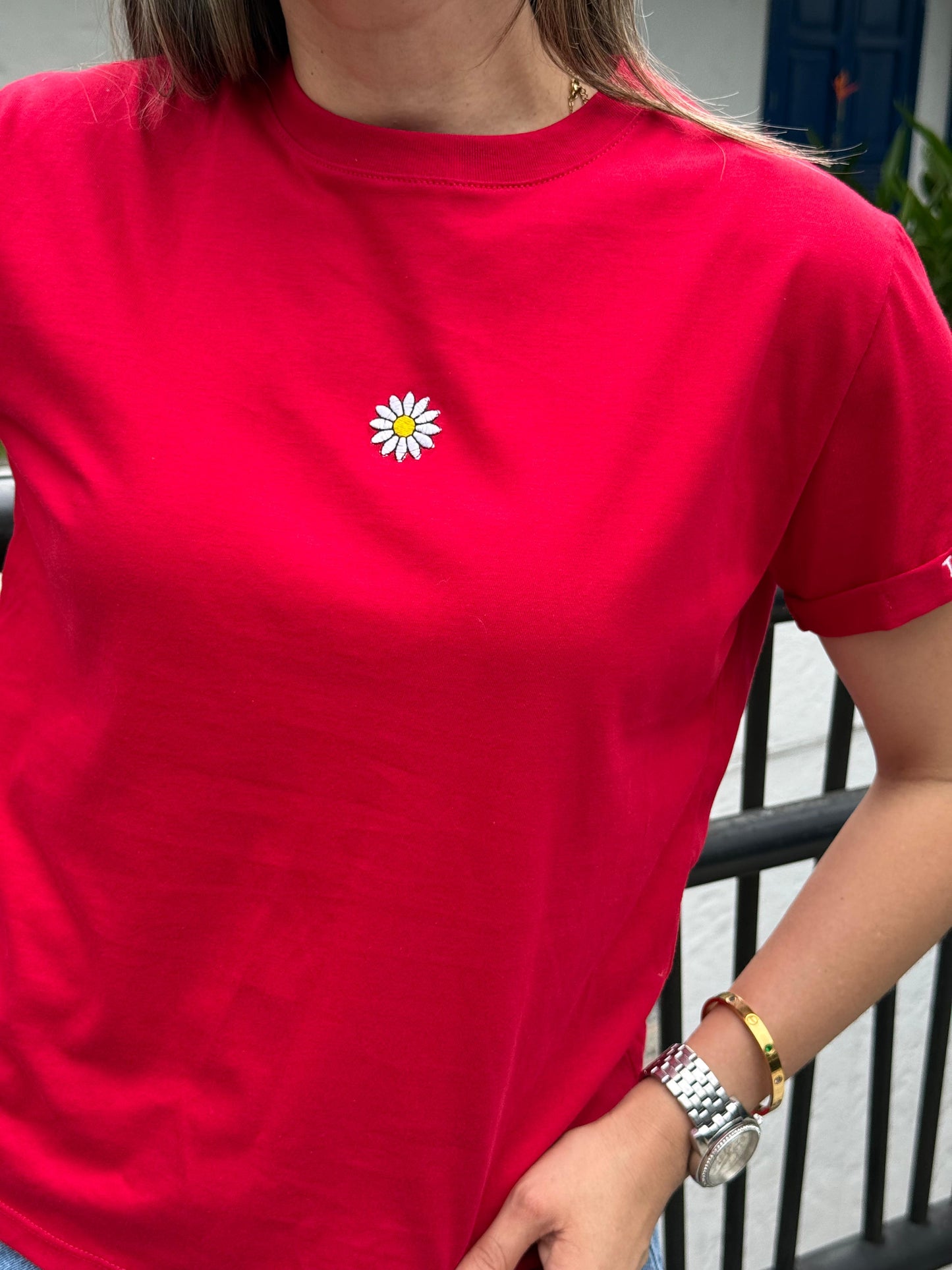 CAMISETA BORDADA A MAQUINA MARGARITA