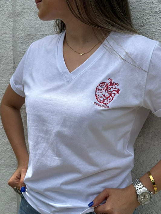 BORDADA A MAQUINA CORAZÓN CONEXIÓN