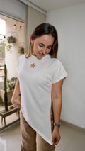 CAMISETA ESTRELLA CORTE ASIMÉTRICO