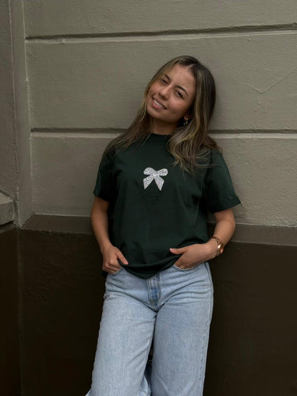 CAMISETA MOÑO EN PEDRERÍA