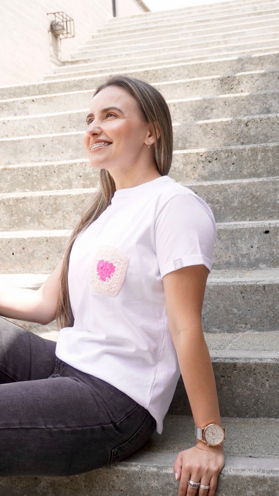 CAMISETA BOLSILLO CROCHET