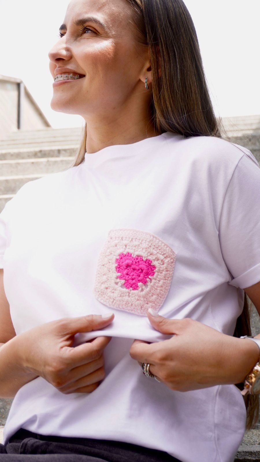 CAMISETA BOLSILLO CROCHET