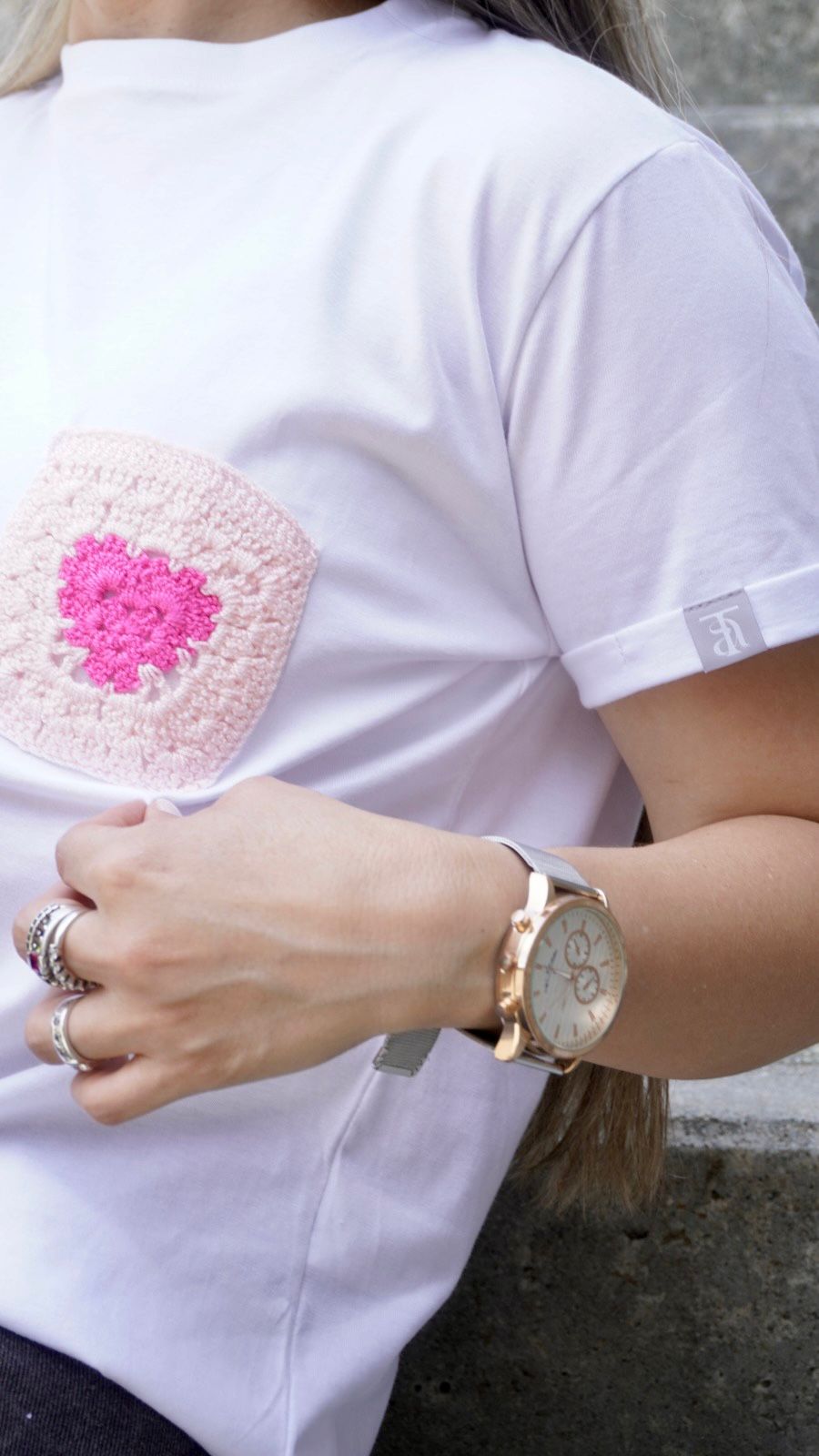 CAMISETA BOLSILLO CROCHET