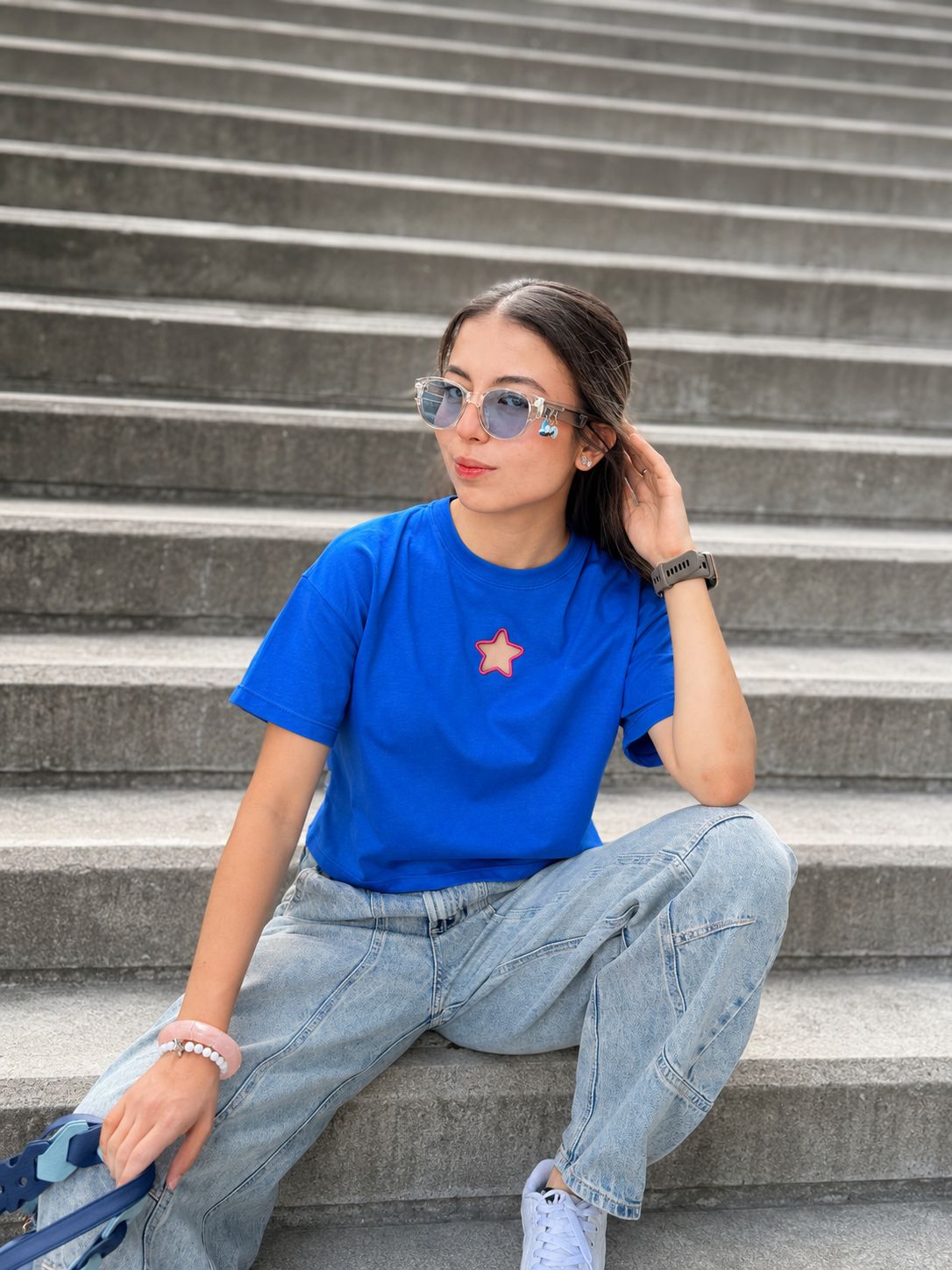 CAMISETA TIPO CROP ESTRELLA