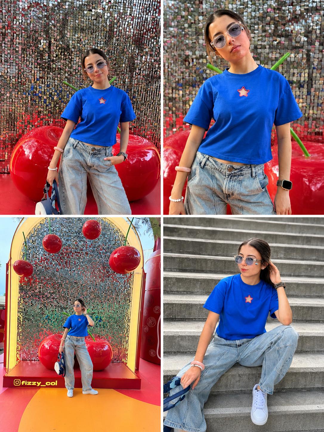 CAMISETA TIPO CROP ESTRELLA